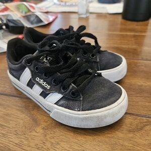 Adidas Kids Black and White Sneakers